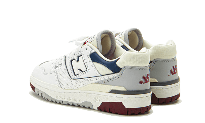 New Balance 550 White Natural Indigo Burgundy, White/Natural Indigo/Burgundy (BB550PWB)