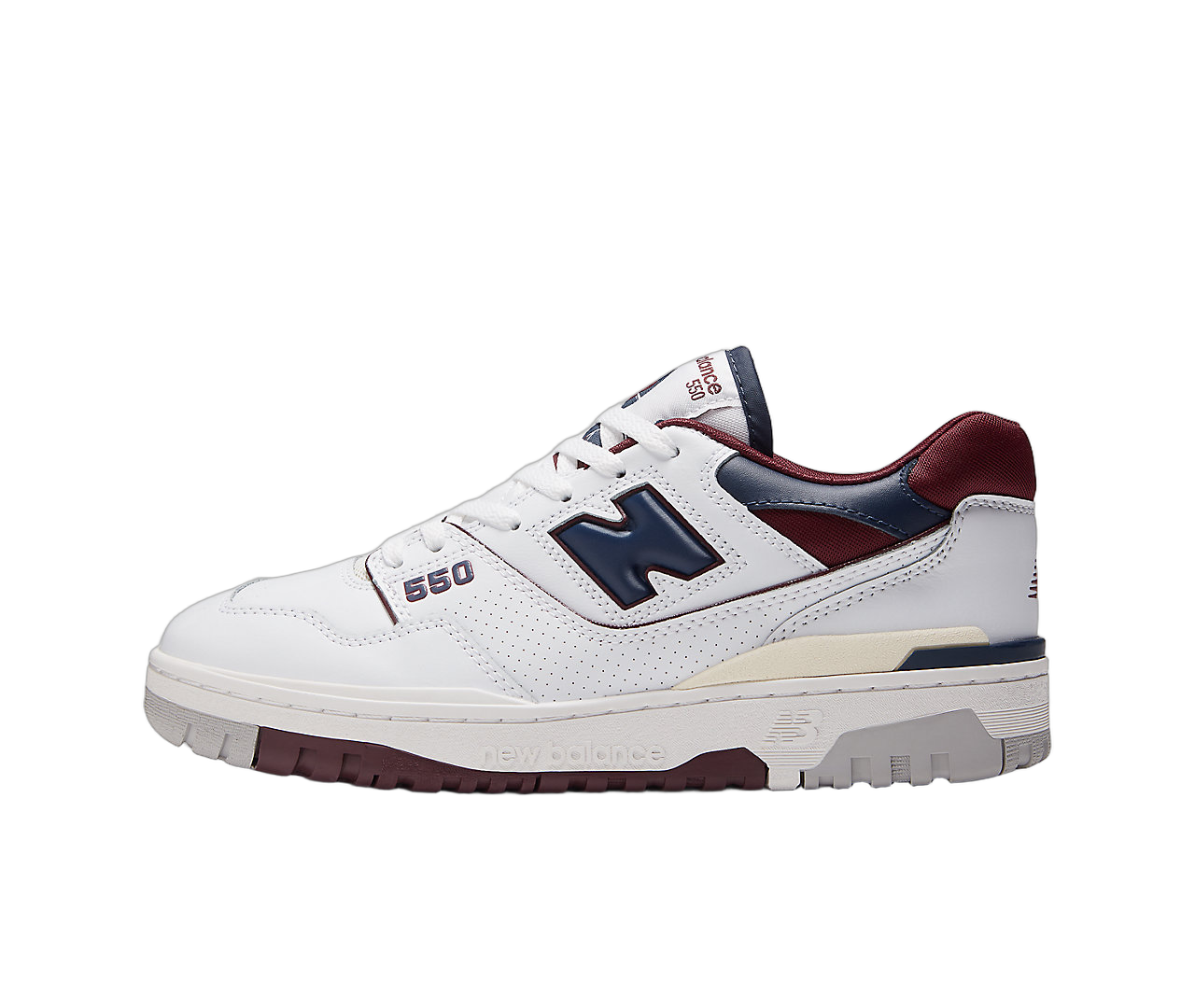 New Balance 550 White Navy NB Burgundy - Sneak
