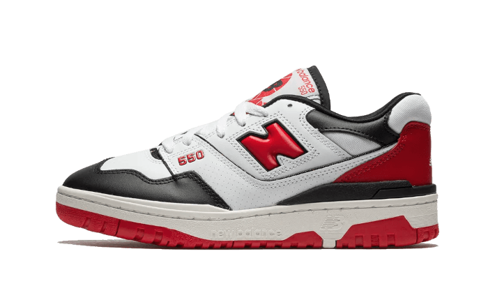 New Balance 550 White Red Black, White/Team Red (BB550HR1)