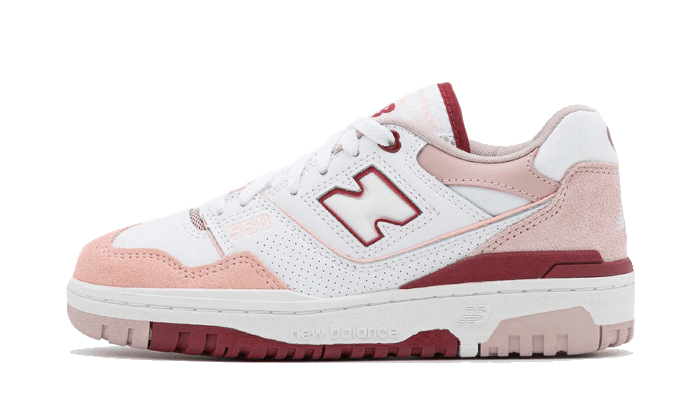 New Balance 550 White Scarlet, White/Space Punk/Scarlet (BBW550ZV)