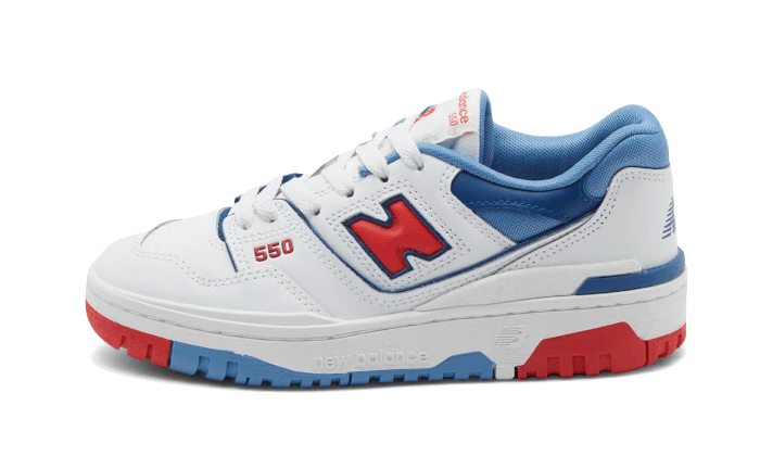 New Balance 550 White True Red Atlantic Blue, White/True Red/Atlantic Blue (GSB550CH)