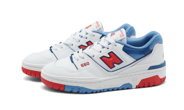 New Balance 550 White True Red Atlantic Blue, White/True Red/Atlantic Blue (GSB550CH)