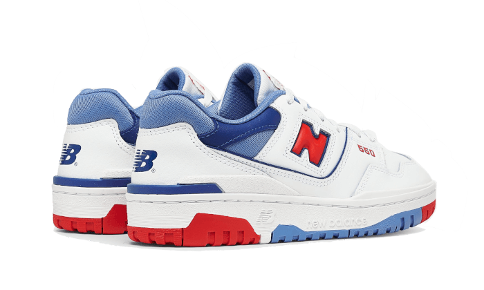 New Balance 550 White True Red Atlantic Blue, White/True Red/Atlantic Blue (GSB550CH)