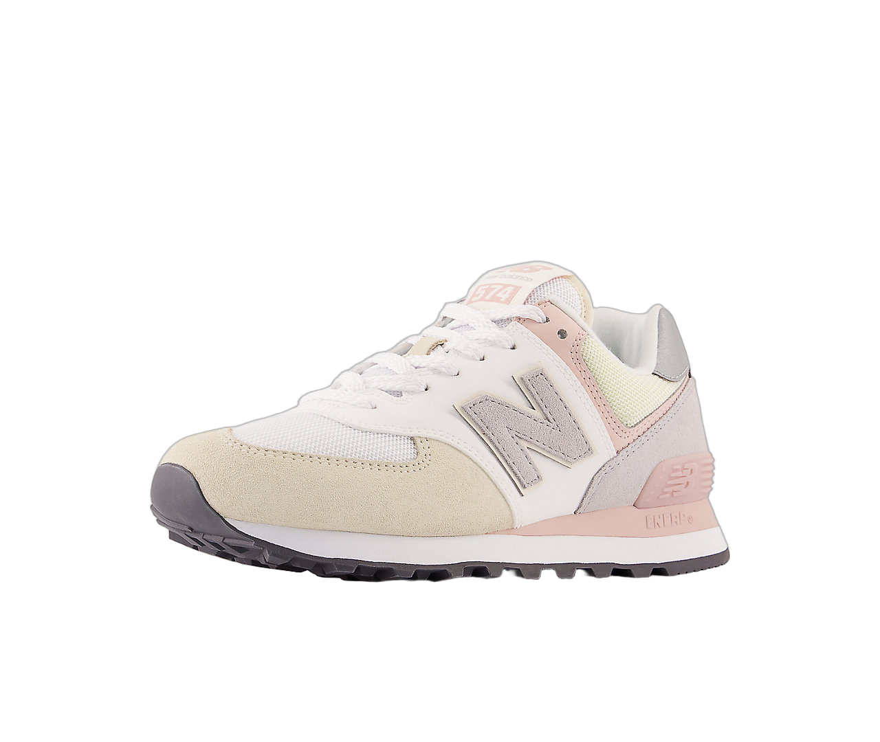 New Balance 574 Beige White Pink Sand