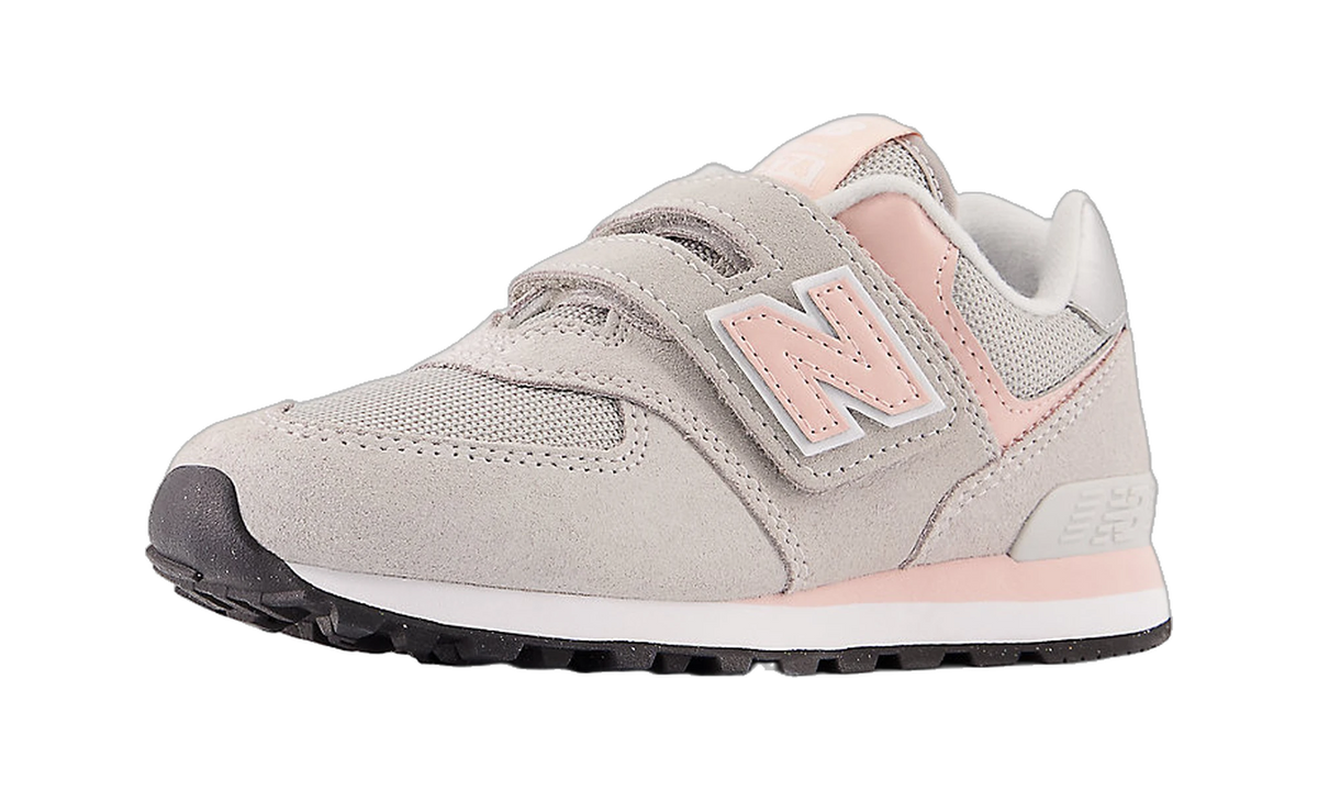 New Balance 574 Core Hook and Loop Rain Cloud Pink Haze (PS)
