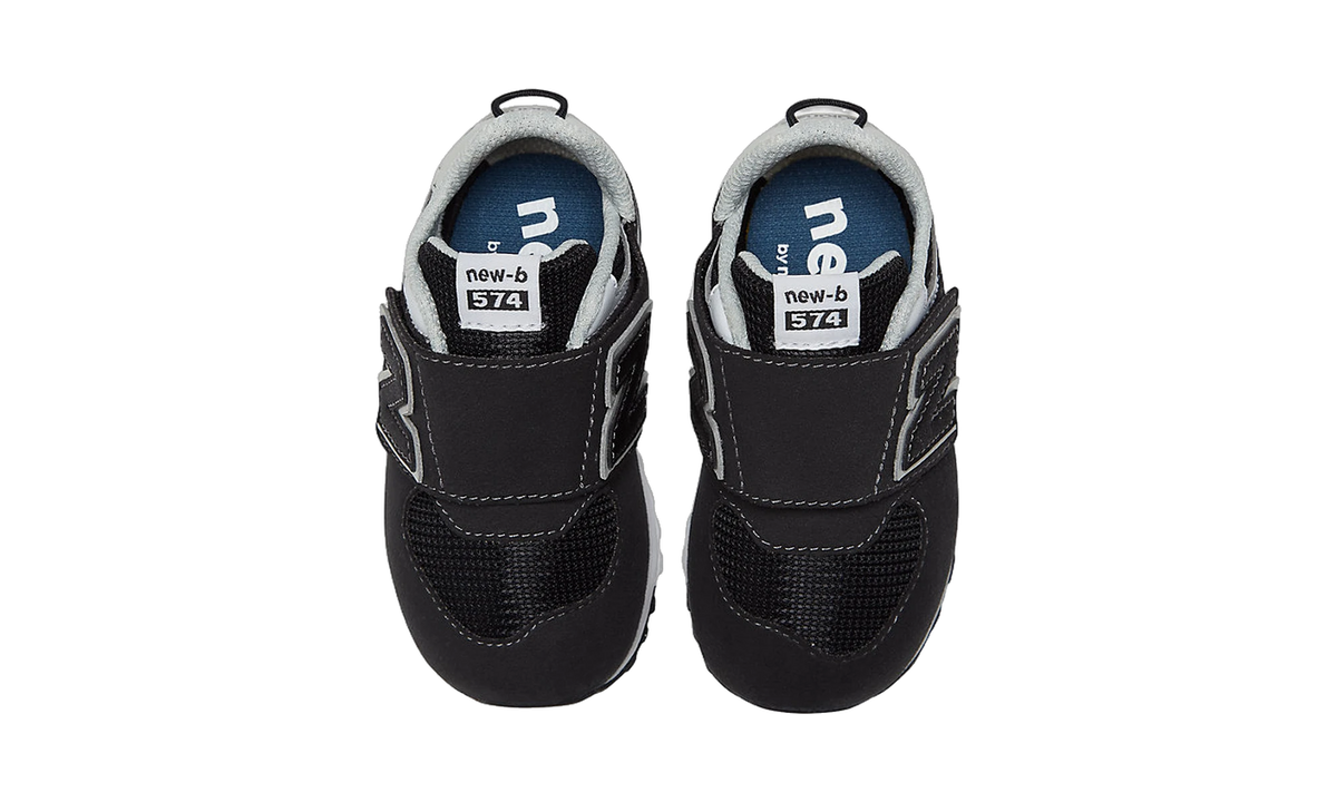 New Balance 574 Hook and Loop Black Silver Metallic (TD)