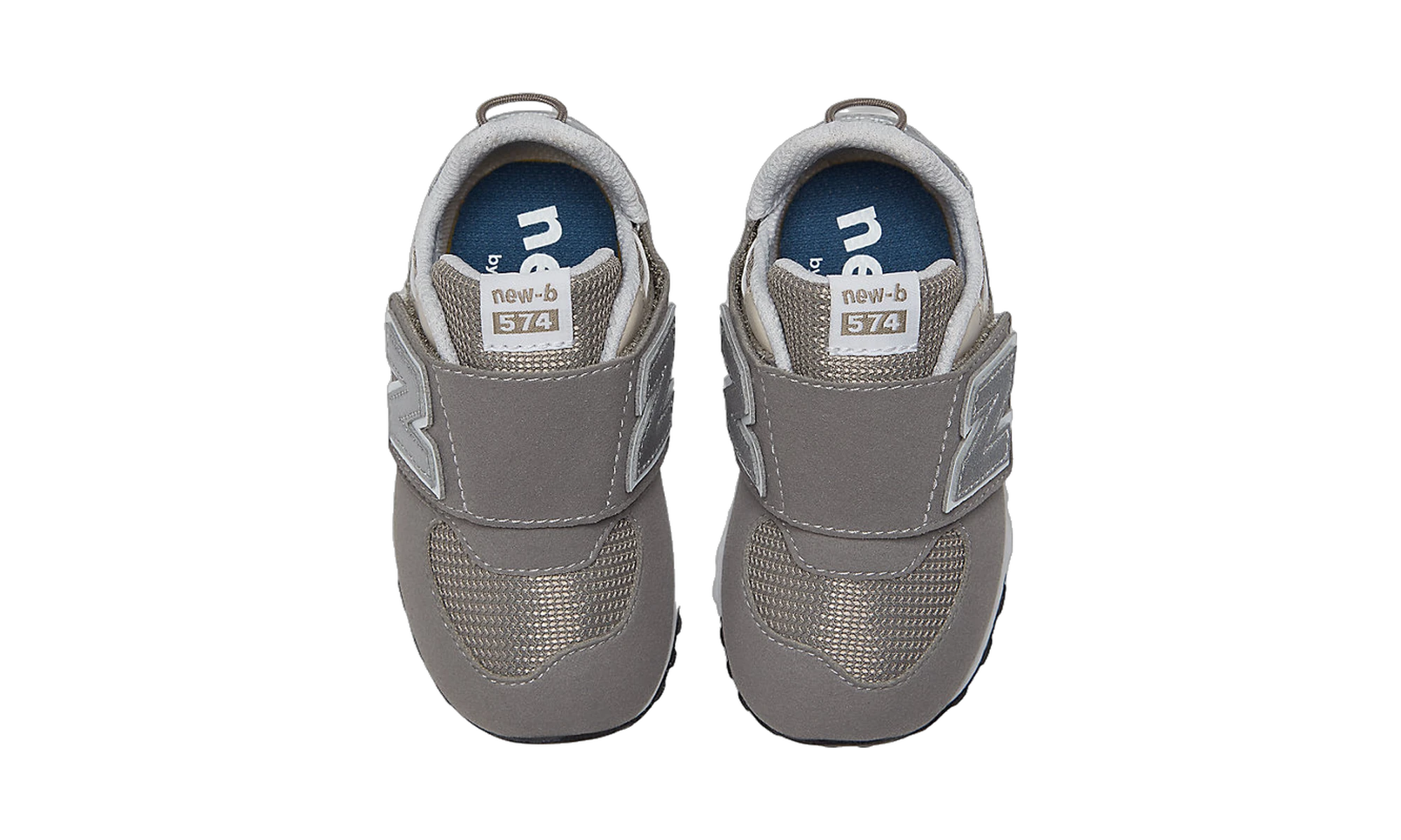 New Balance 574 Hook and Loop Rain Cloud Silver Metallic (TD)