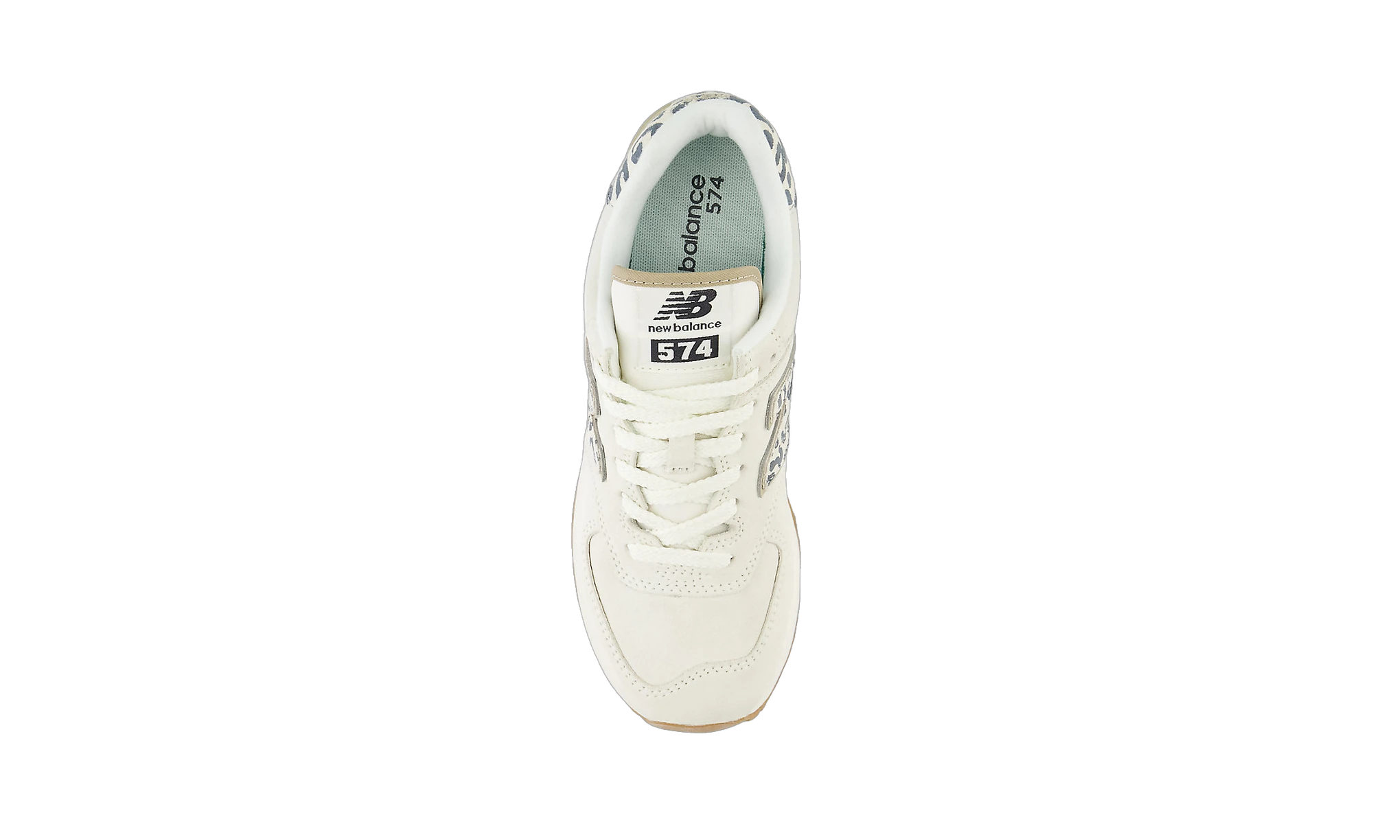 New Balance 574 Sea Salt Leopard Gum