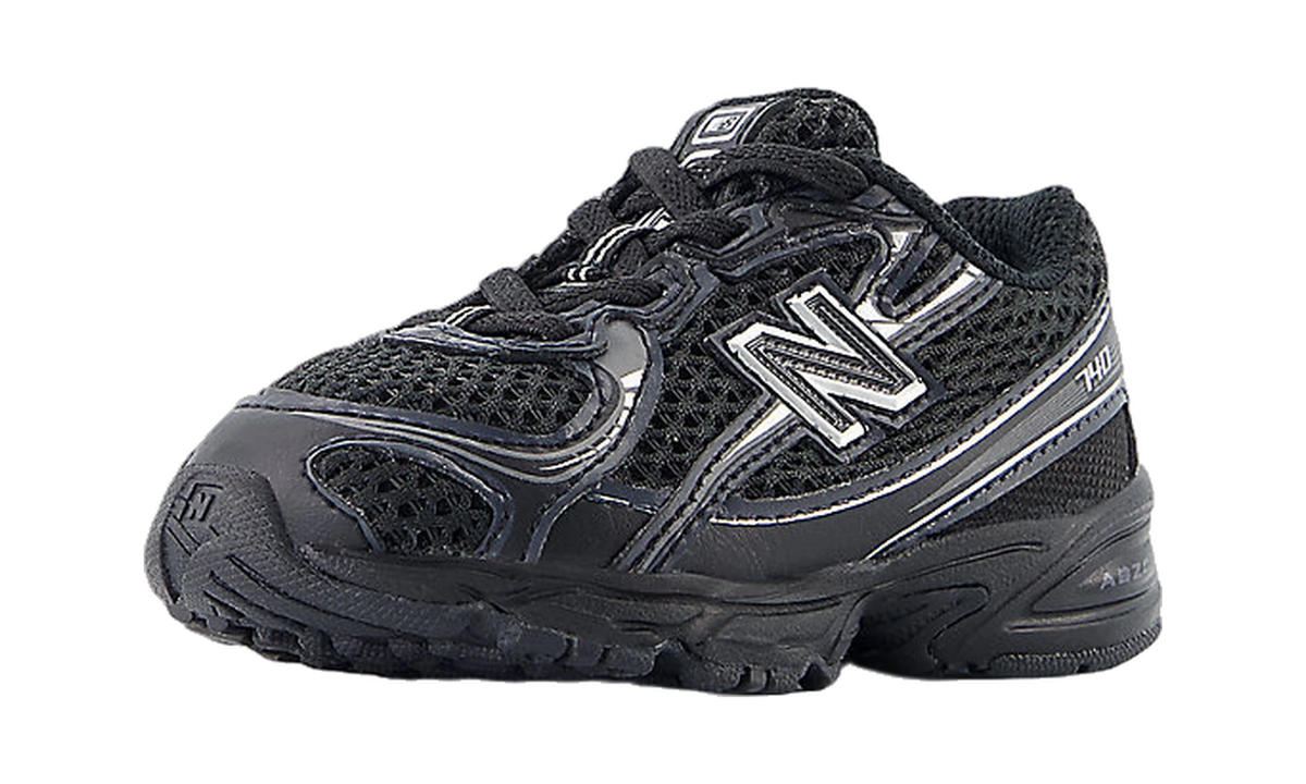 New Balance 740 Bungee Lace Black Silver Metallic (TD)