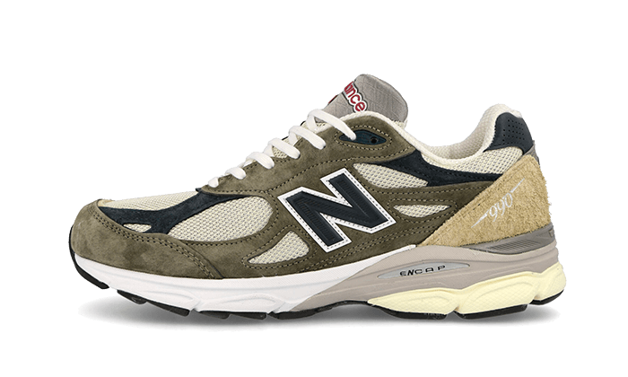 New Balance 990v3 MiUSA Grey Blue Olive, Grey/Blue (M990TO3)