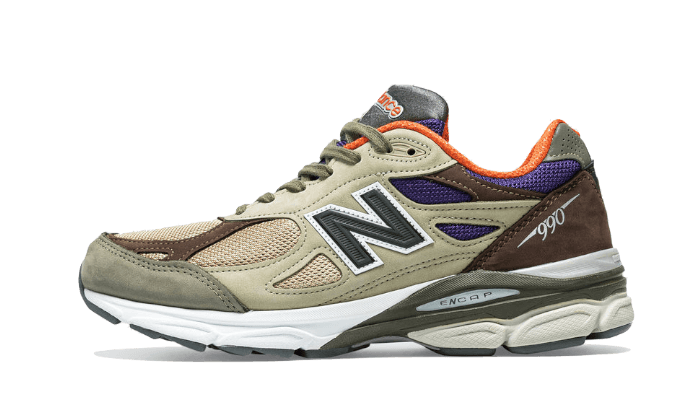 New Balance 990v3 MiUSA Teddy Santis Khaki Orange, Tan/Blue (M990BT3)