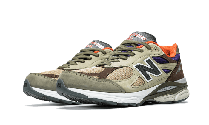 New Balance 990v3 MiUSA Teddy Santis Khaki Orange, Tan/Blue (M990BT3)