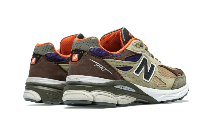 New Balance 990v3 MiUSA Teddy Santis Khaki Orange, Tan/Blue (M990BT3)