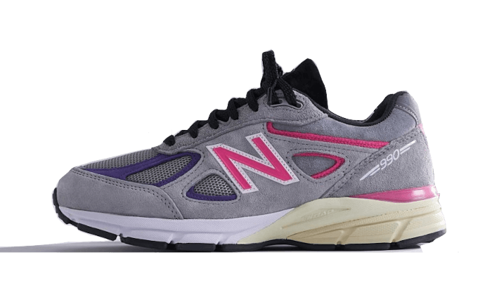 New Balance 990v4 Kith United Arrows & Sons (without Socks), Grey/Purple/Pink/Black (M990KT4)