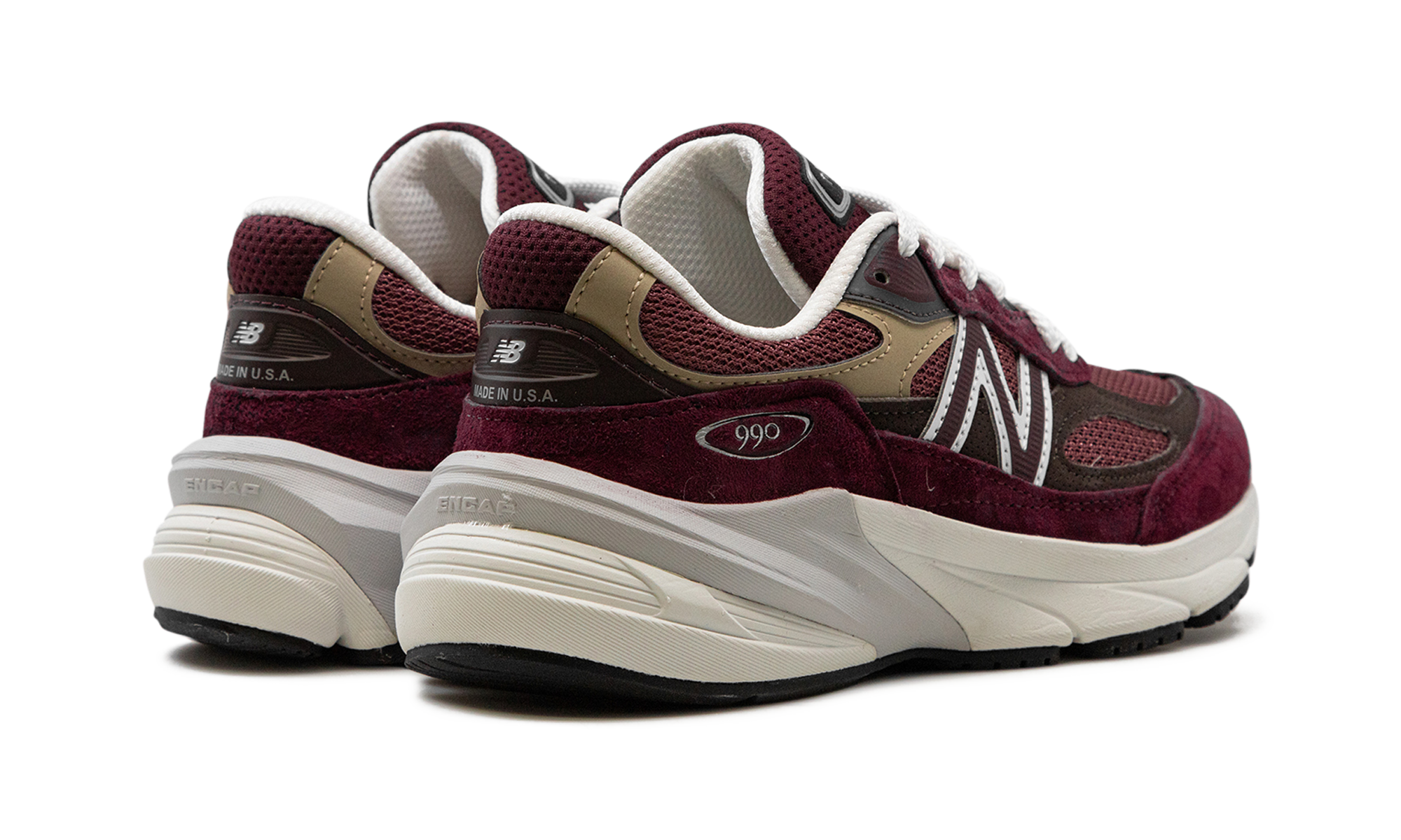 New Balance 990v6 MiUSA Teddy Santis Burgundy Tan
