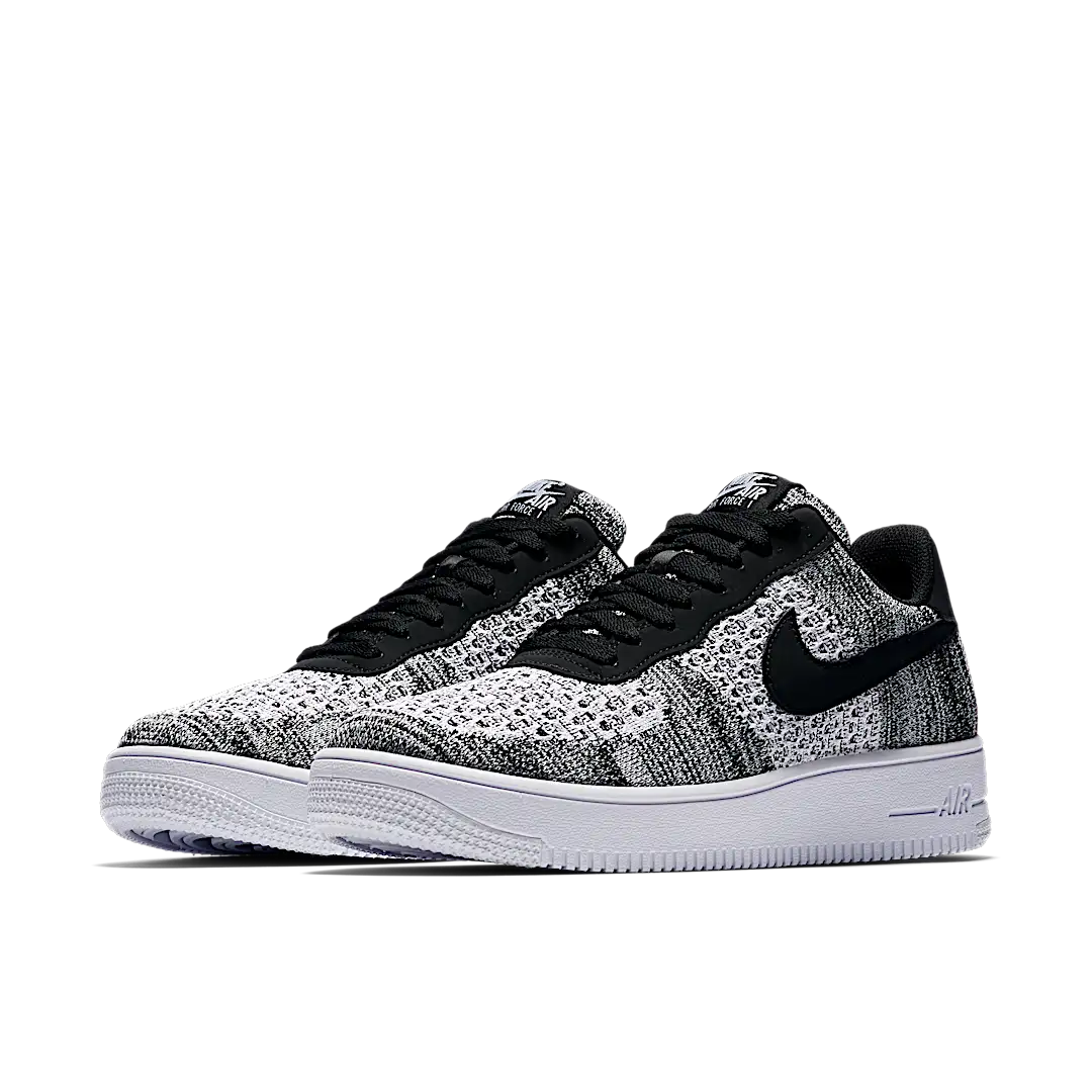 Nike Air Force 1 Flyknit 2 Black Pure Platinum, Black/Pure Platinum-Black-White (AV3042-001)