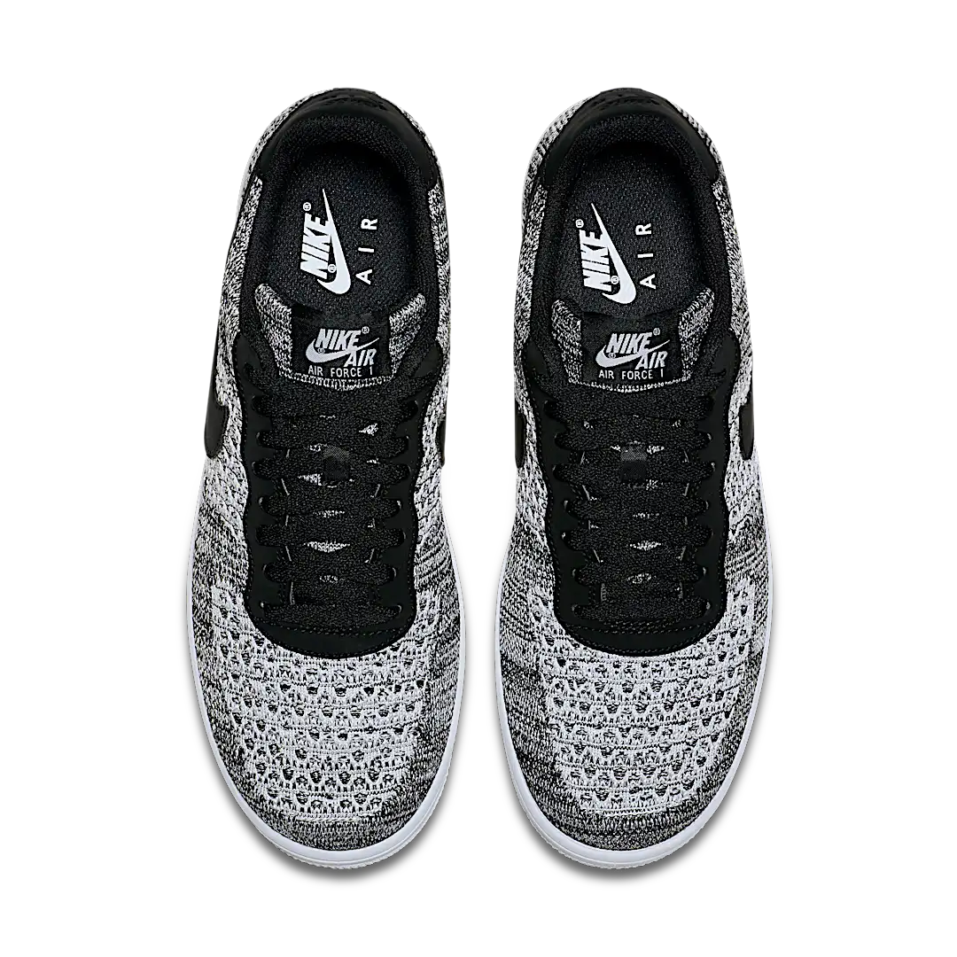 Nike Air Force 1 Flyknit 2 Black Pure Platinum, Black/Pure Platinum-Black-White (AV3042-001)