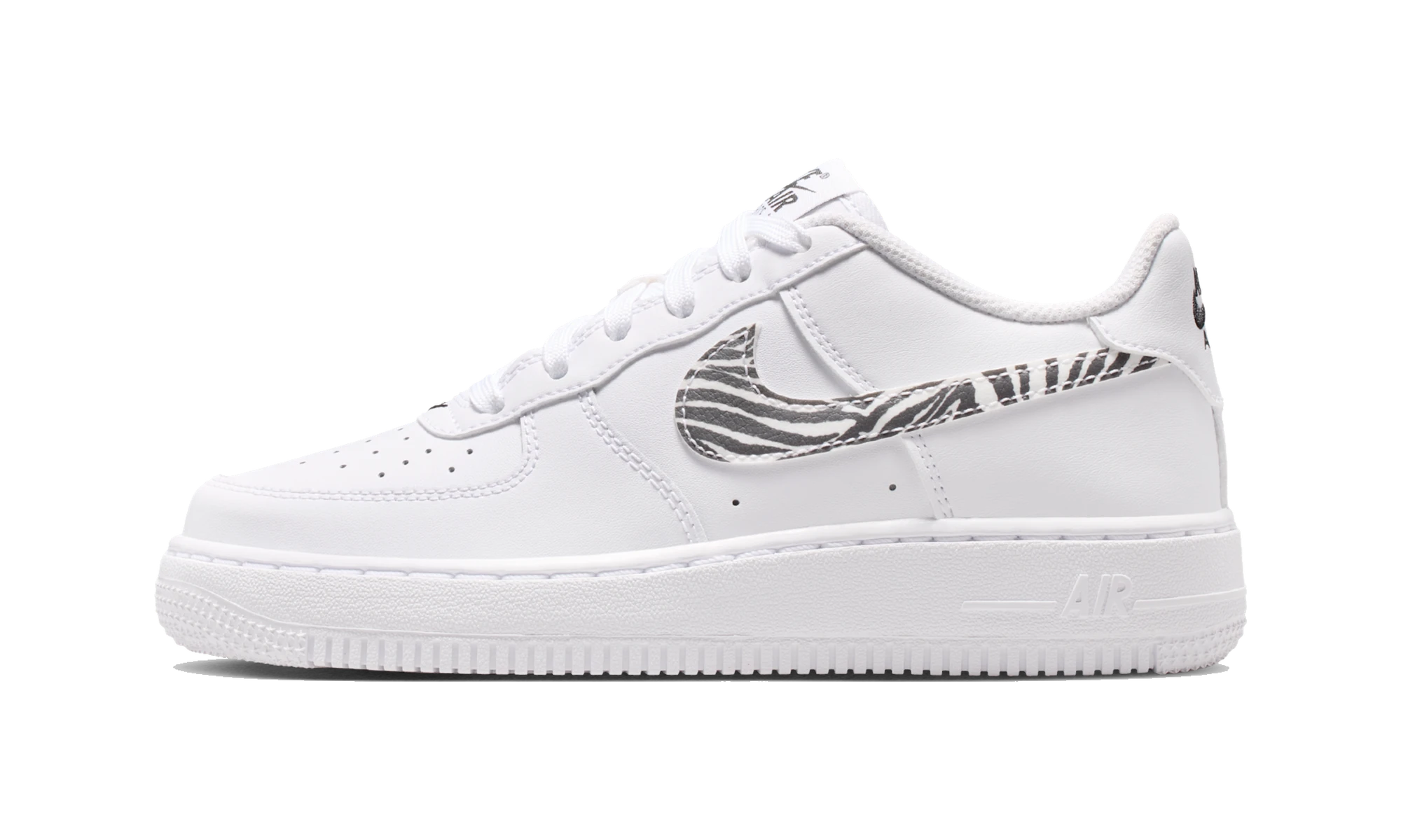 Nike Air Force 1 GS Zebra Swoosh