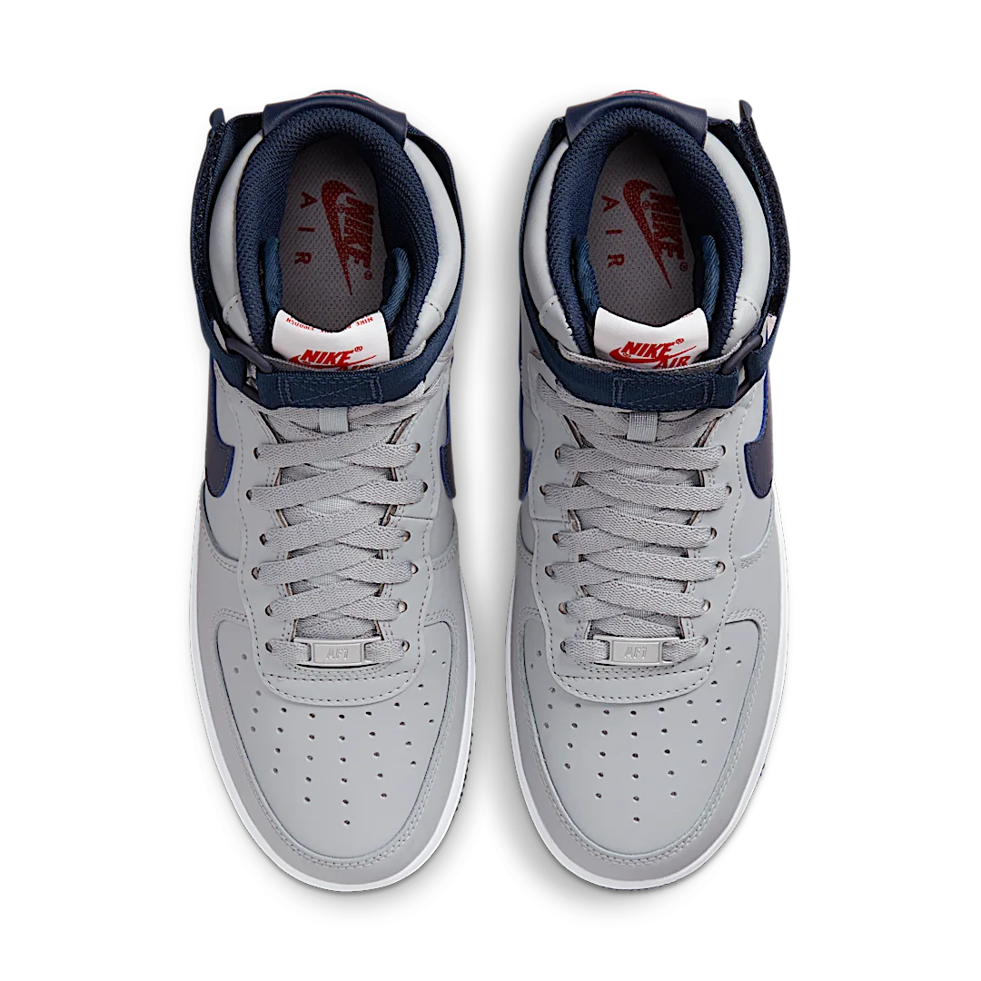 Nike Air Force 1 High QA "Patriots", Wolf Grey/College Navy-University Red-White (DZ7338-001)