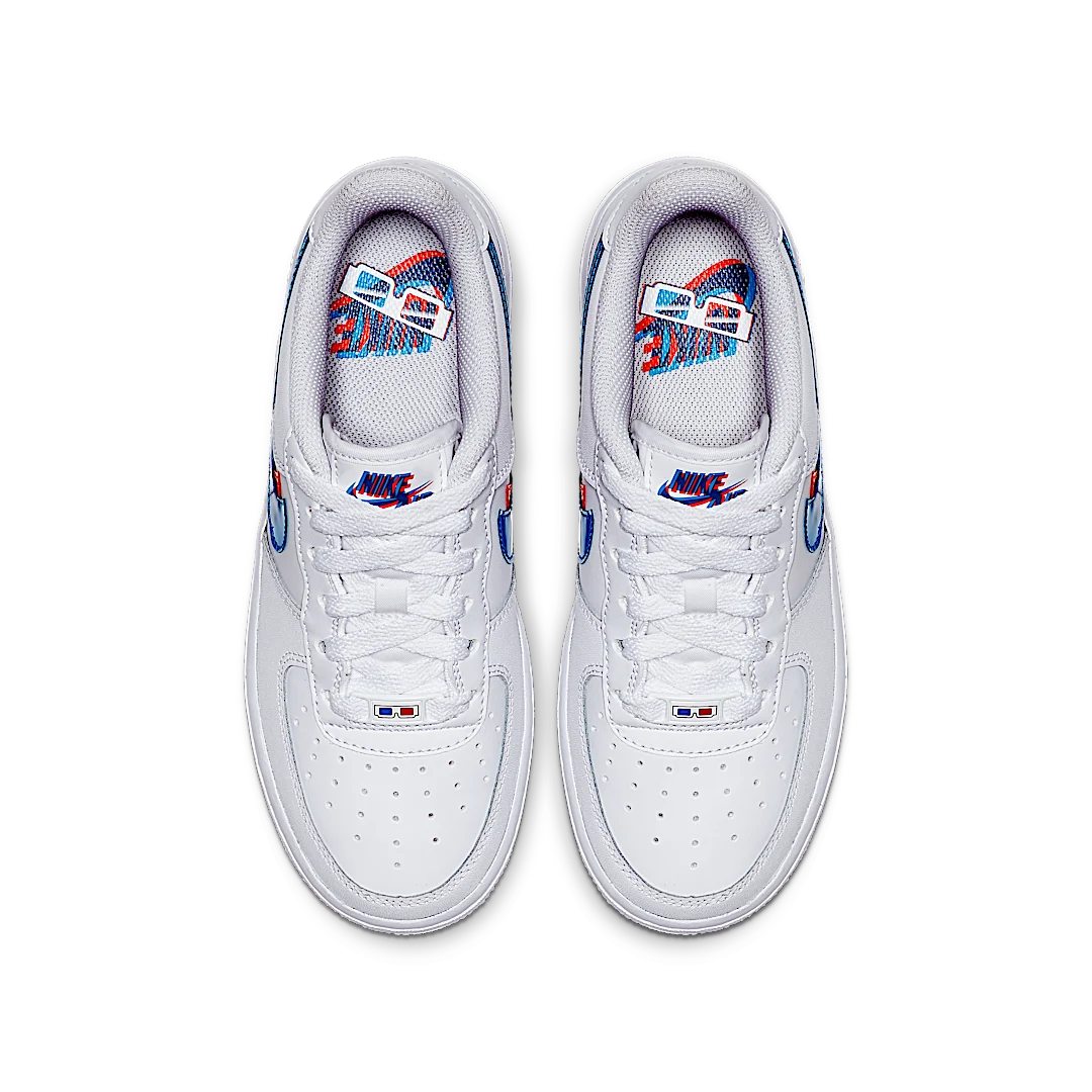 Nike Air Force 1 Low 3D Glasses, White/Bright Crimson-Blue Hero (BV2551-100)