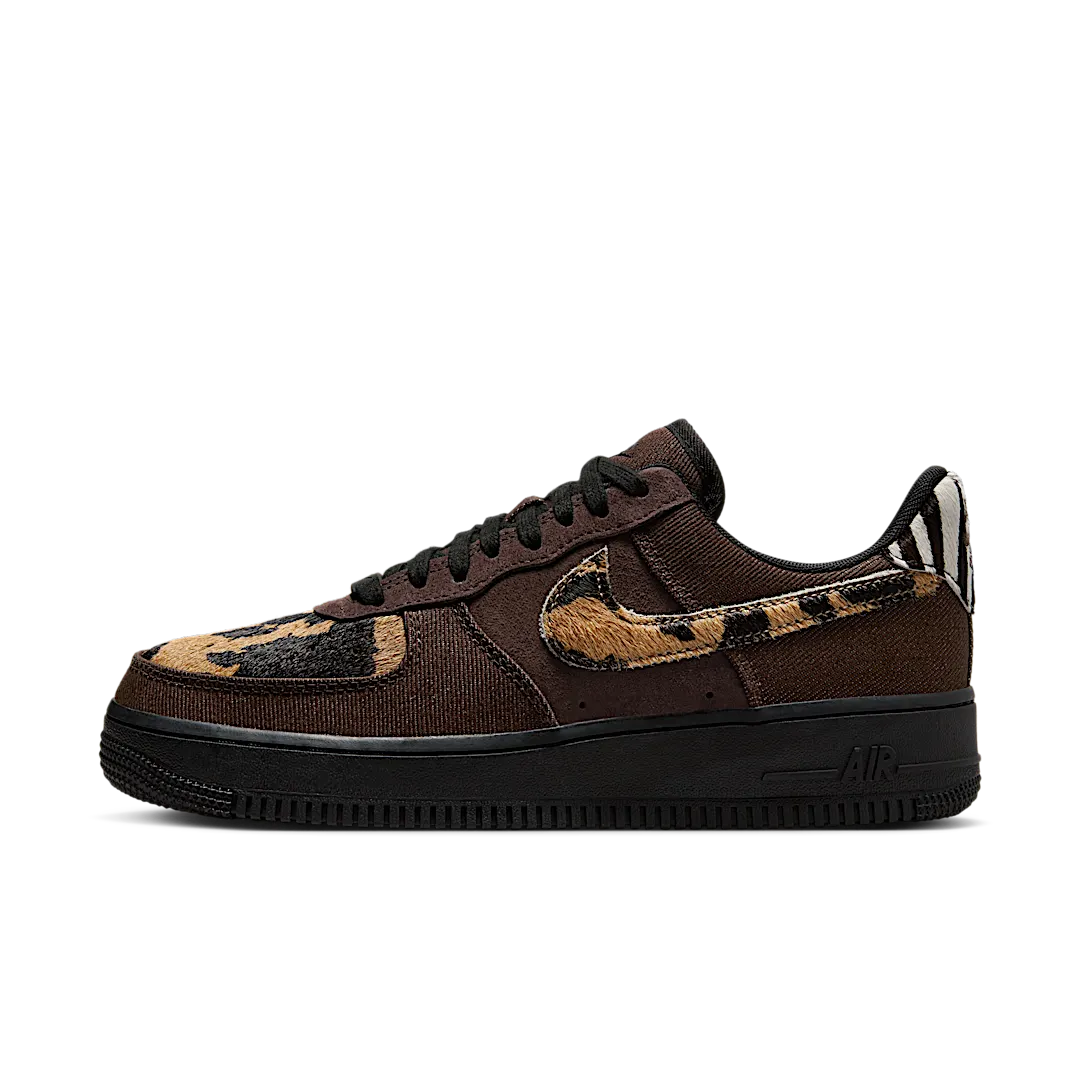 Nike Air Force 1 Low Animal Print, Brown/Black/Tan (HV6356-200)