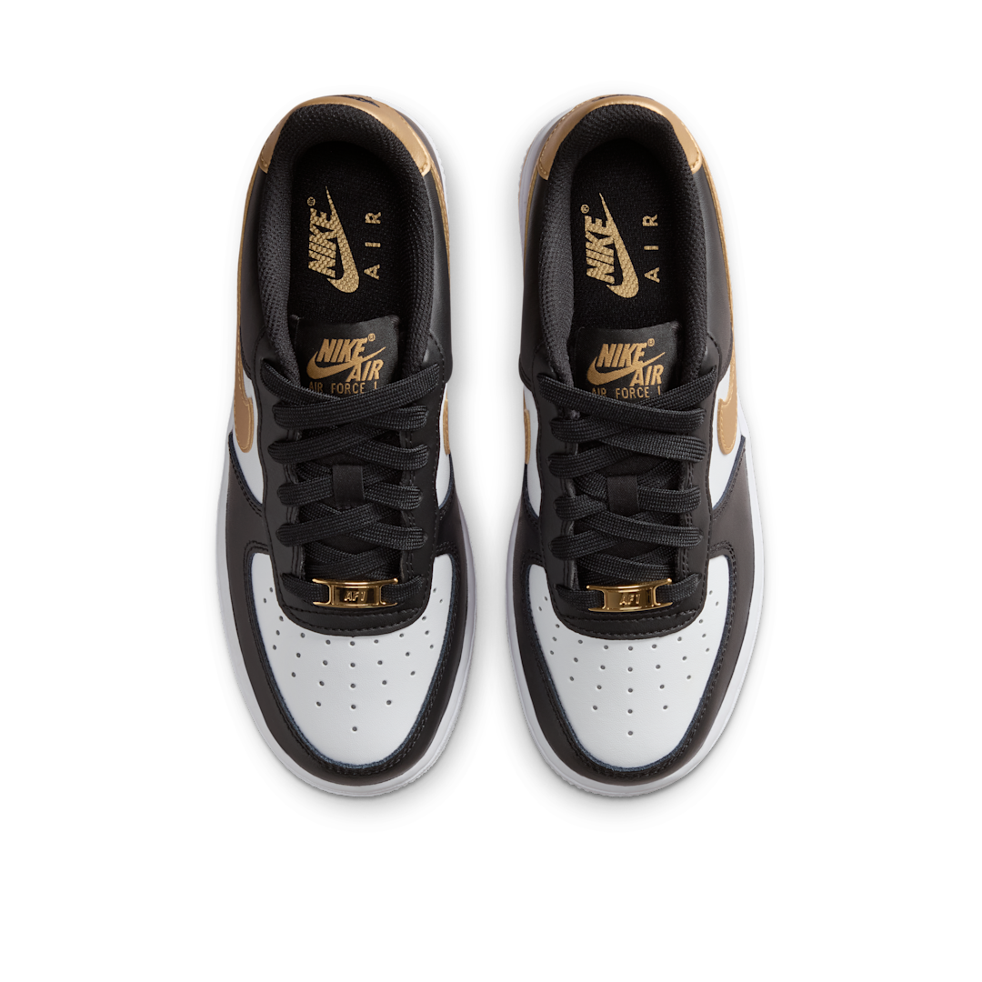 Nike Air Force 1 Low Black White Metallic Gold, Black/Black/White/Metallic Gold (CT3839-009)