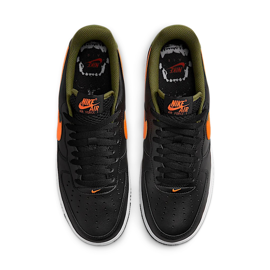 Nike Air Force 1 Low Hoops Black University Gold, Black/University Gold-Rough Green-White (DH7440-001)