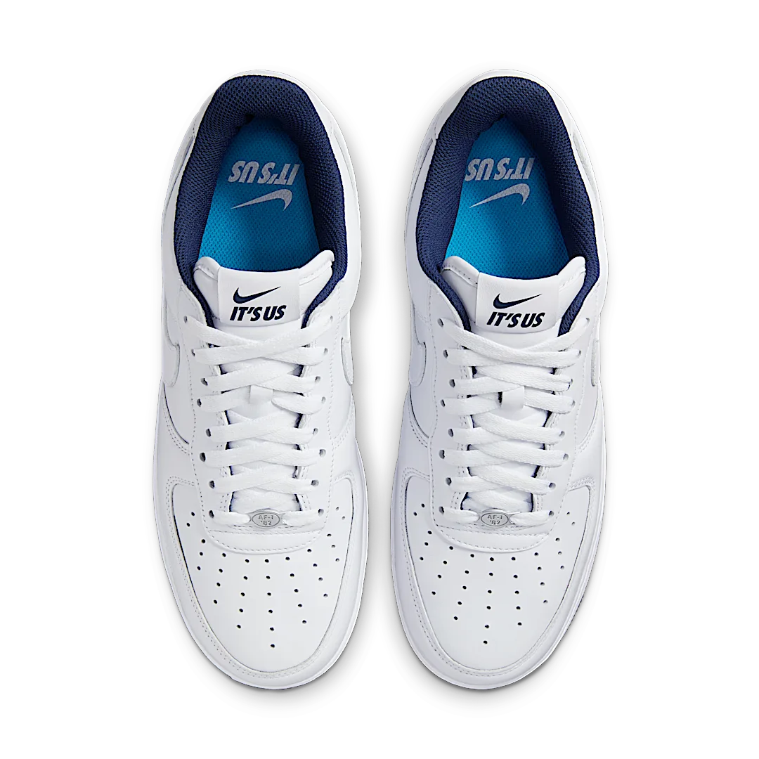 Nike Air Force 1 Low Lil Yachty Concrete Boys It's Us, White/White/Midnight Navy/Dark Powder Blue (IB5720-100)