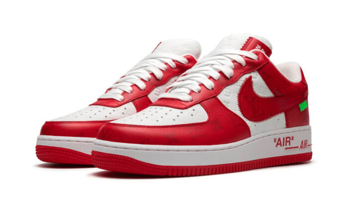 Louis Vuitton Nike Air Force 1 Low By Virgil Abloh White Red