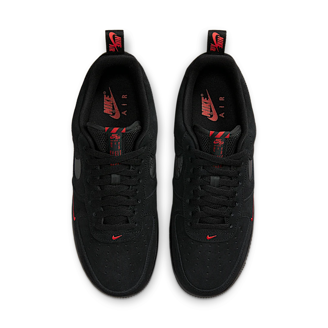 Nike Air Force 1 Low Multi-Swoosh Black Crimson, Black/Black/Light Crimson (DZ4514-001)