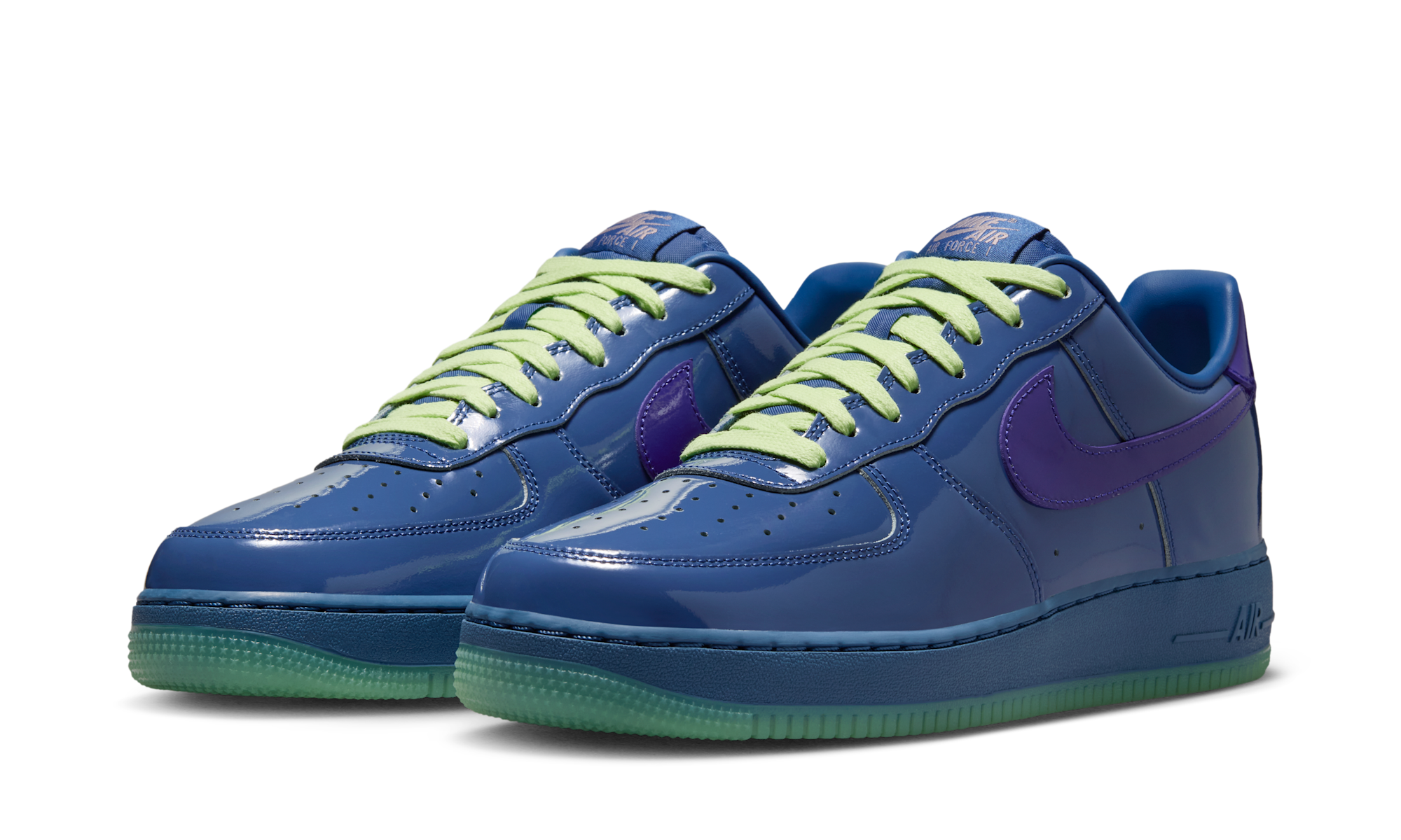 Nike Air Force 1 Low Patent Leather Mystic Navy Grape Ice