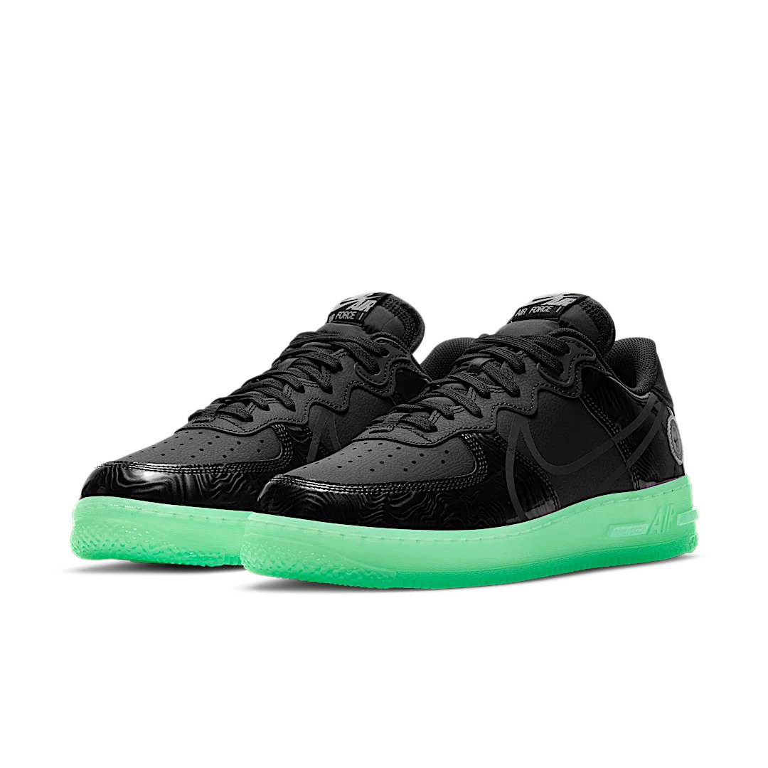 Nike Air Force 1 Low React All-Star (2021), Black/Black-Barely Green (CV2218-001)