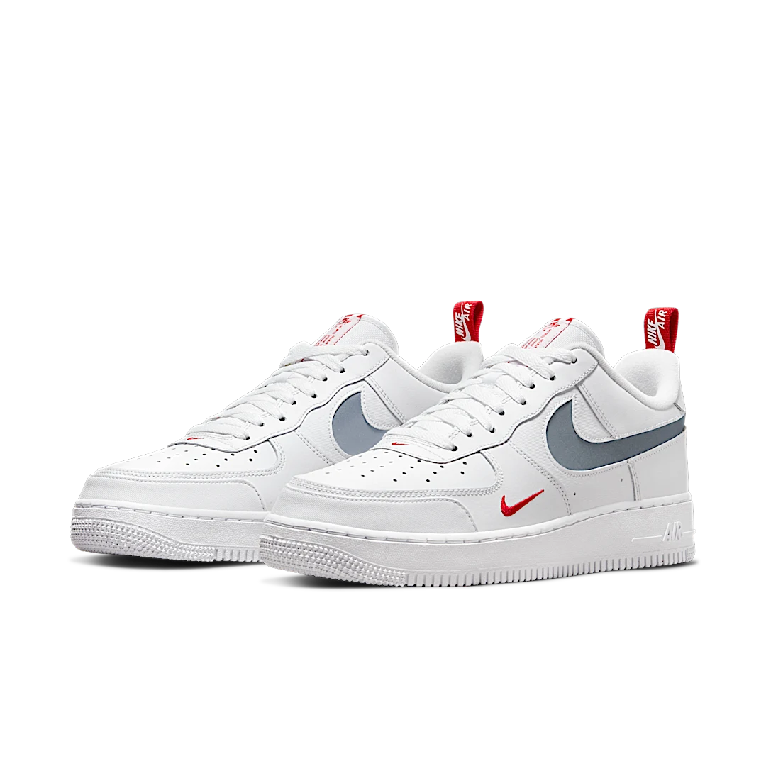 Nike Air Force 1 Low Reflective Swoosh White University Red, White/University Red/Reflective Silver (DO6709-100)