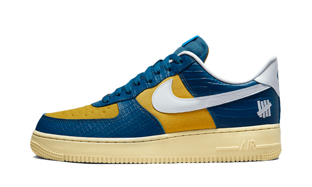 Nike Air Force 1 Low SP Undefeated 5 On It Blue Yellow Croc, Court Blue/White-Goldtone (DM8462-400)