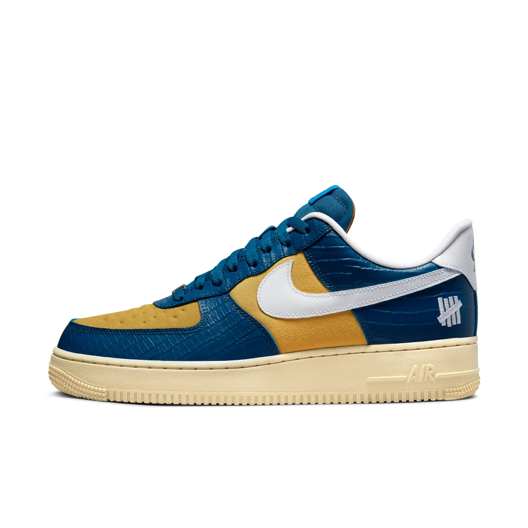Nike Air Force 1 Low SP Undefeated 5 On It Blue Yellow Croc, Court Blue/White-Goldtone (DM8462-400)