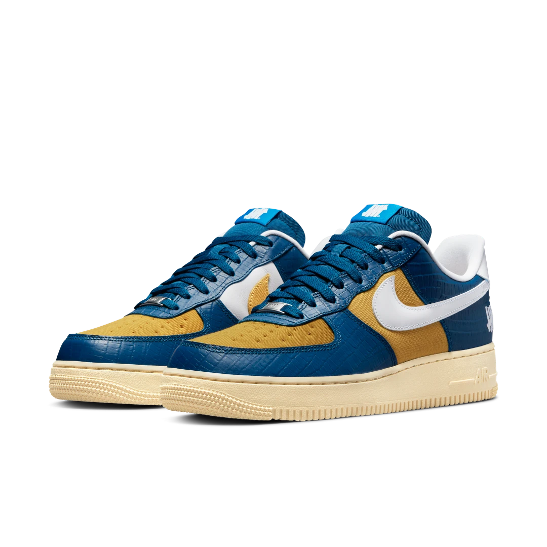 Nike Air Force 1 Low SP Undefeated 5 On It Blue Yellow Croc, Court Blue/White-Goldtone (DM8462-400)