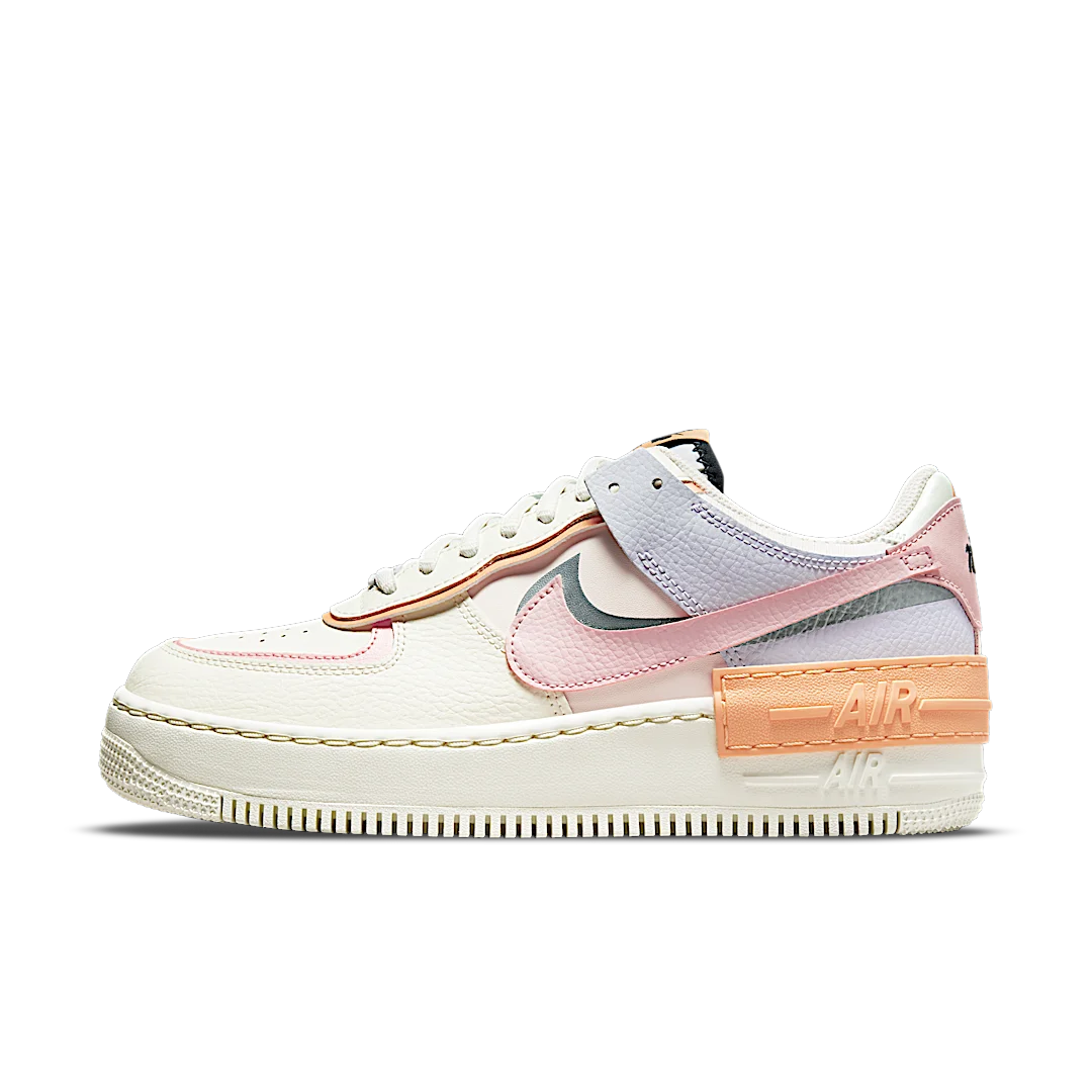 Nike Air Force 1 Low Shadow Sail Pink Glaze, Sail/Orange Chalk/Dark Obsidian/Pink Glaze (CI0919-111)