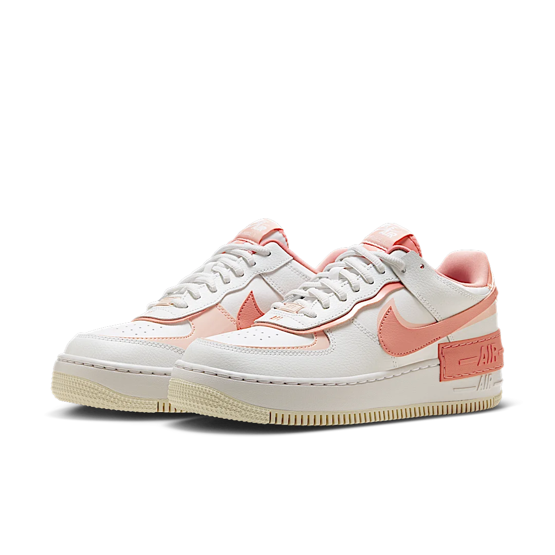 Nike Air Force 1 Low Shadow White Coral Pink, Summit White/Washed Coral-Summit White-Pink Quartz (CJ1641-101)