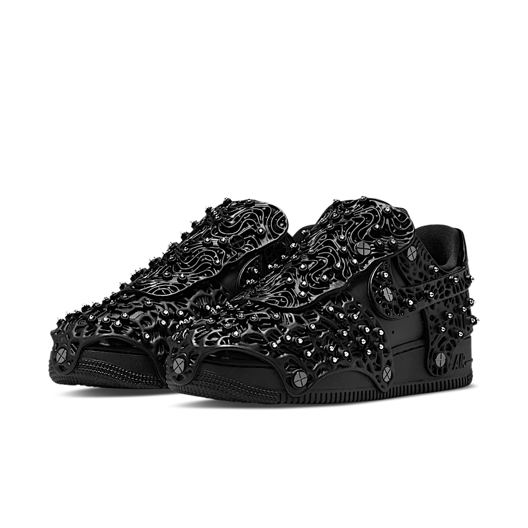 Nike Air Force 1 Low Swarovski Retroreflective Crystals Black, Black/Black/Black (CV7668-001)