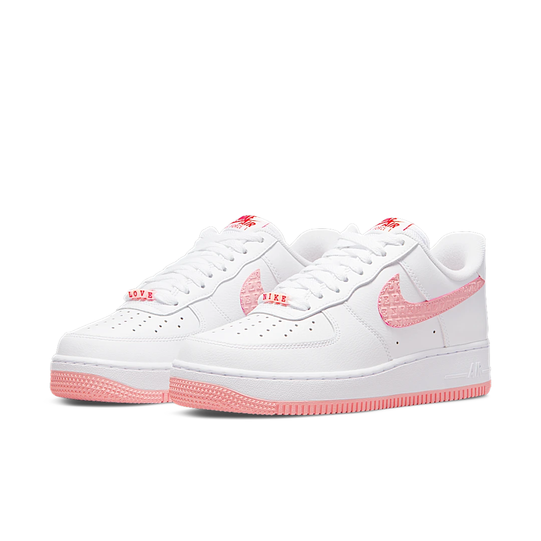 Nike Air Force 1 Low VD Valentine's Day (2022), White/Atmosphere-University Red-Sail (DQ9320-100)