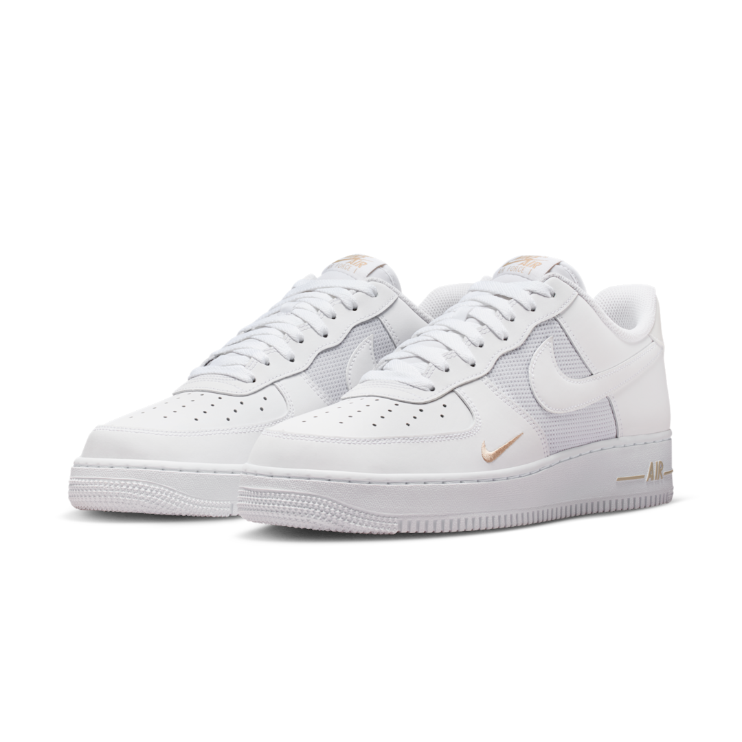 Nike Air Force 1 Low White Desert Khaki Mini Swoosh