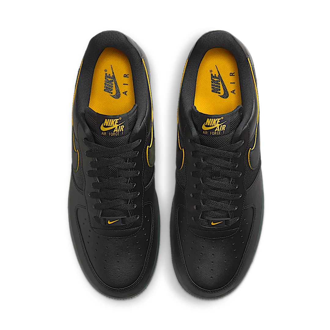 Nike Air Force 1 Low '07 Ballistic Mesh Black University Gold, Black/Black-Yellow Ochre-Black-Dark Smoke Grey (FZ4617-001)