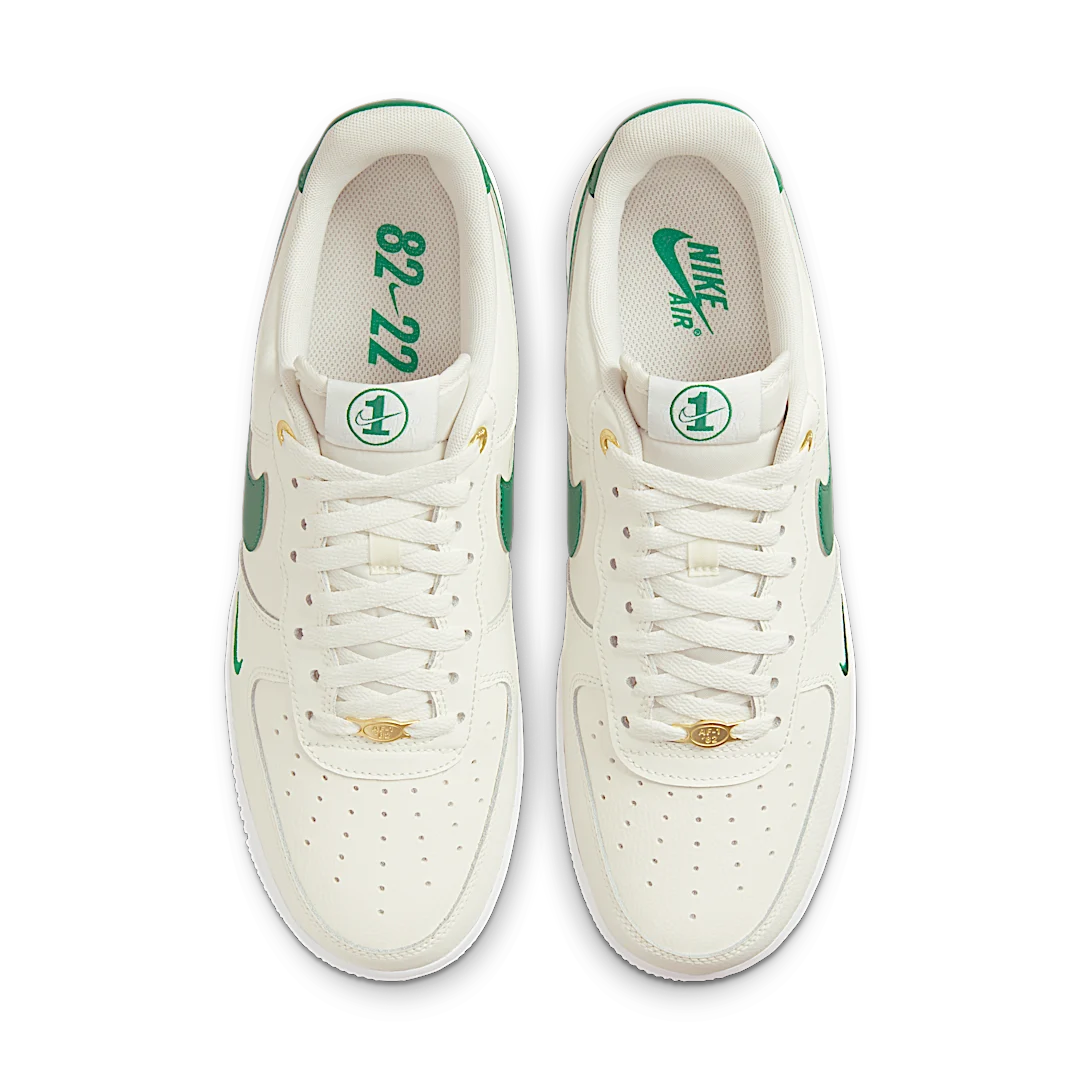 Nike Air Force 1 Low '07 LV8 40th Anniversary Sail Malachite, Sail/Malachite-White-Metallic Gold (DQ7658-101)