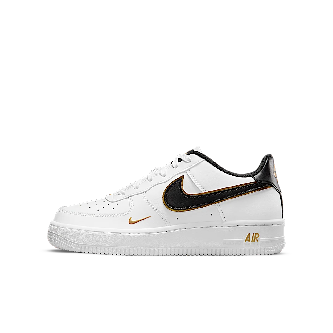 Nike Air Force 1 Low '07 LV8 Double Swoosh White Metallic Gold, White/Black/Metallic Gold (DM3322-100)