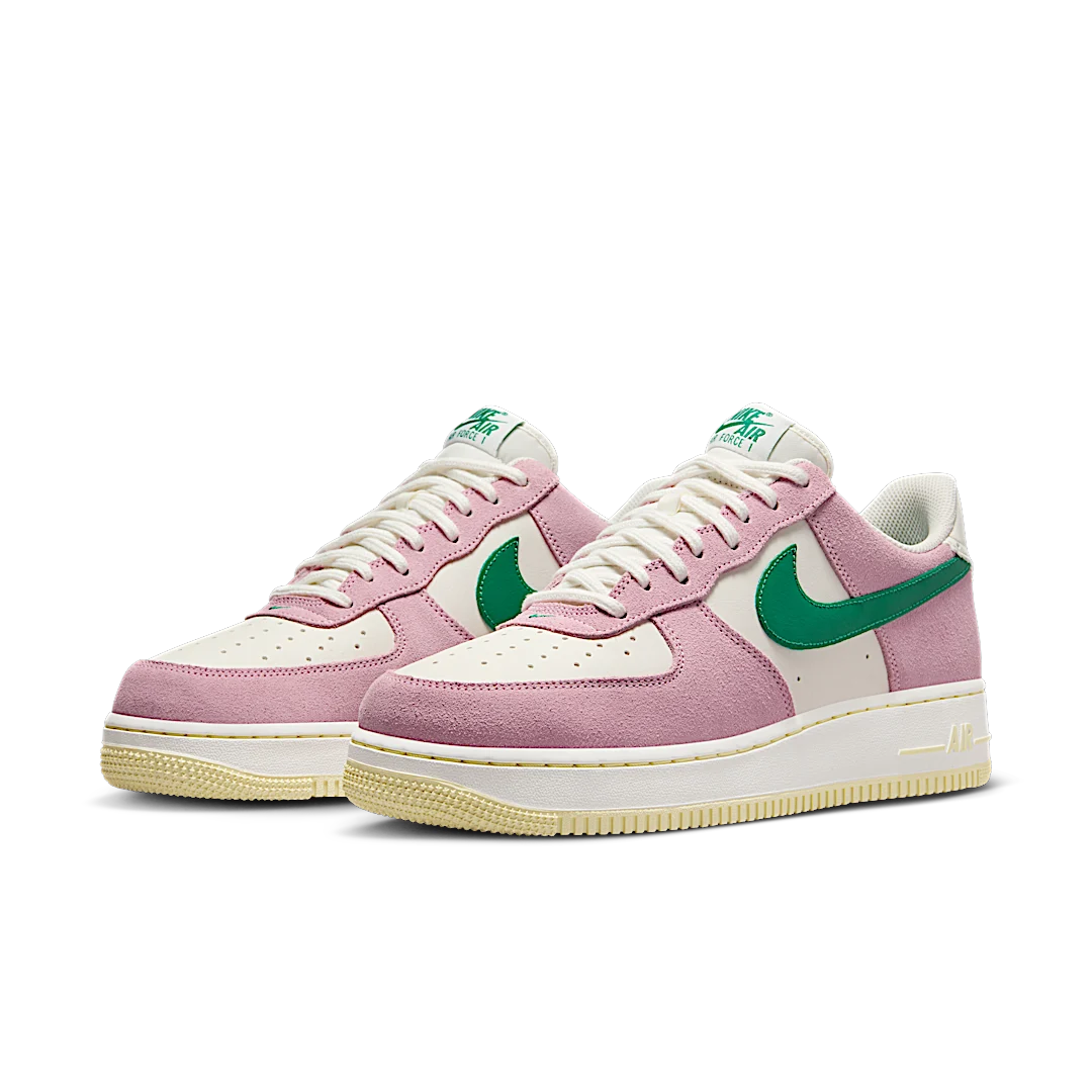 Nike Air Force 1 Low '07 LV8 Medium Soft Pink Malachite, Sail/Medium Soft Pink/Alabaster/Malachite (FV9346-100)