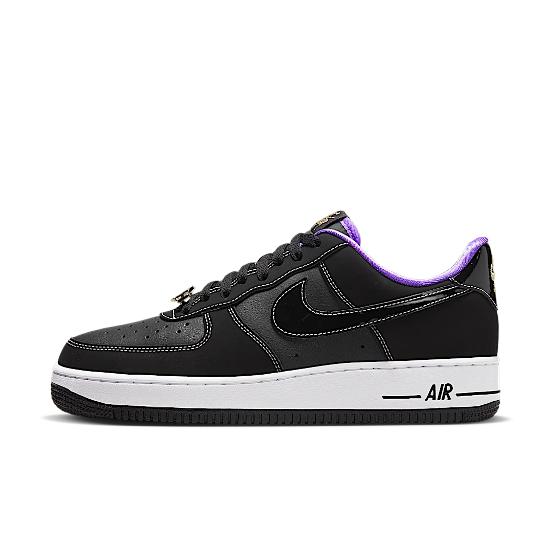 Nike Air Force 1 Low '07 LV8 World Champ Black Purple, Black/Iron Grey/White/Black (DR9866-001)