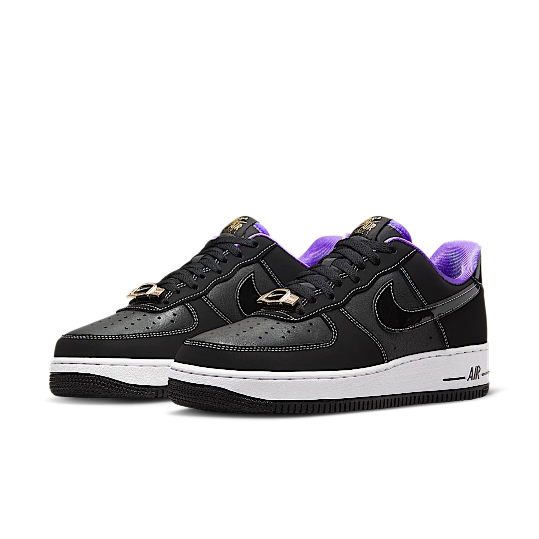 Nike Air Force 1 Low '07 LV8 World Champ Black Purple, Black/Iron Grey/White/Black (DR9866-001)