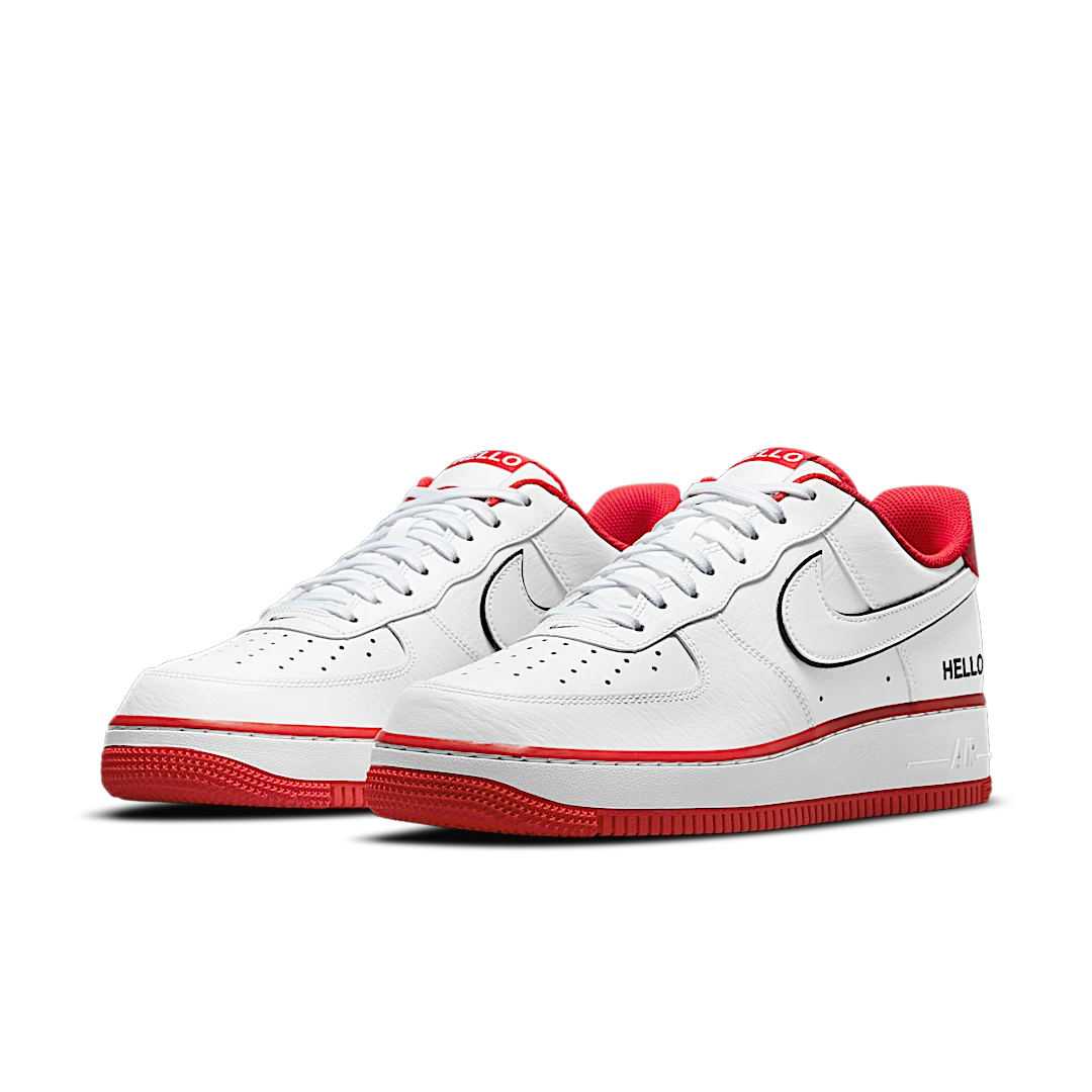 Nike Air Force 1 Low '07 LX Hello, White/University Red/Black/White (CZ0327-100)