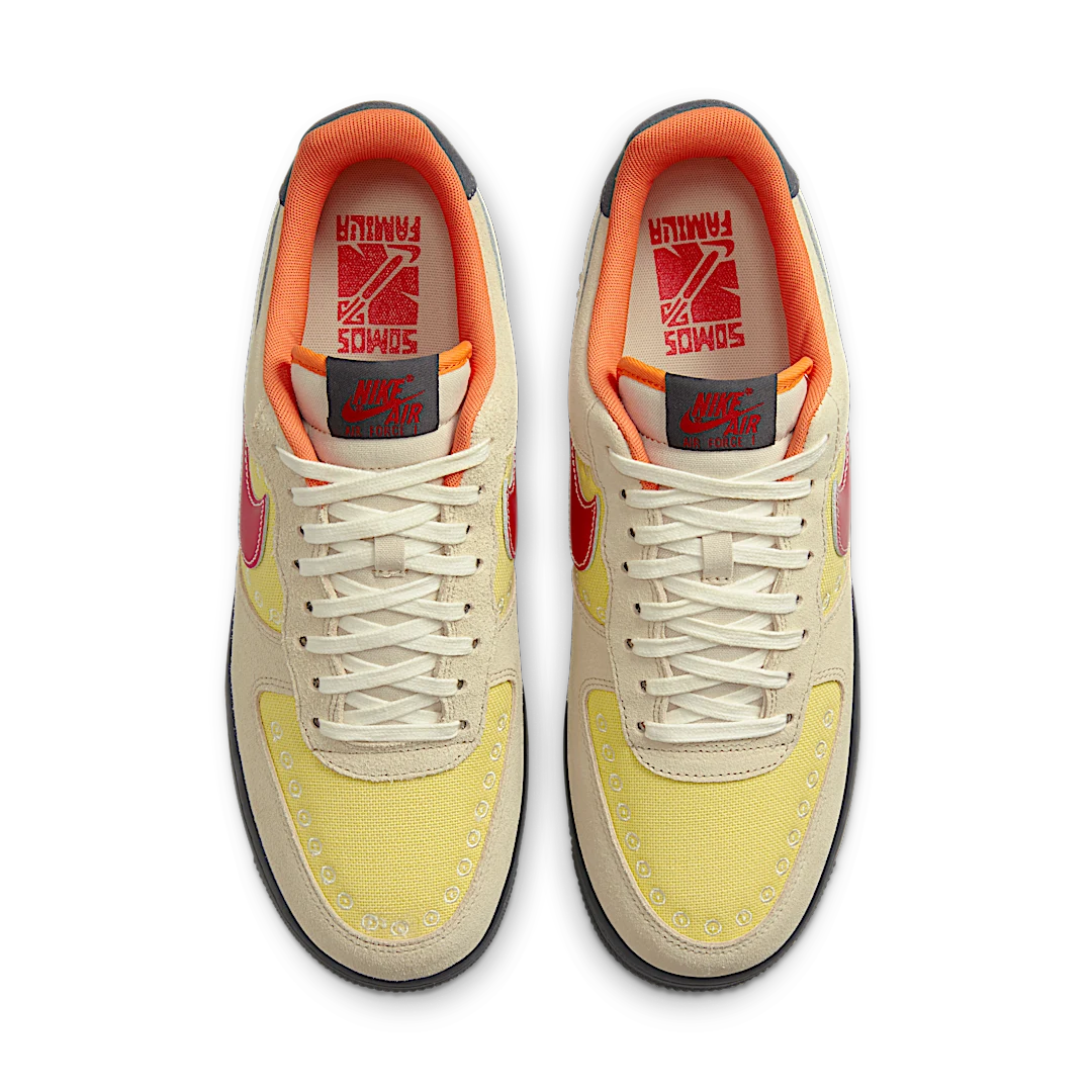 Nike Air Force 1 Low '07 LX Somos Familia, Sanddrift/University Red-Lemon Wash-Dark Smoke Grey (DZ5355-126)