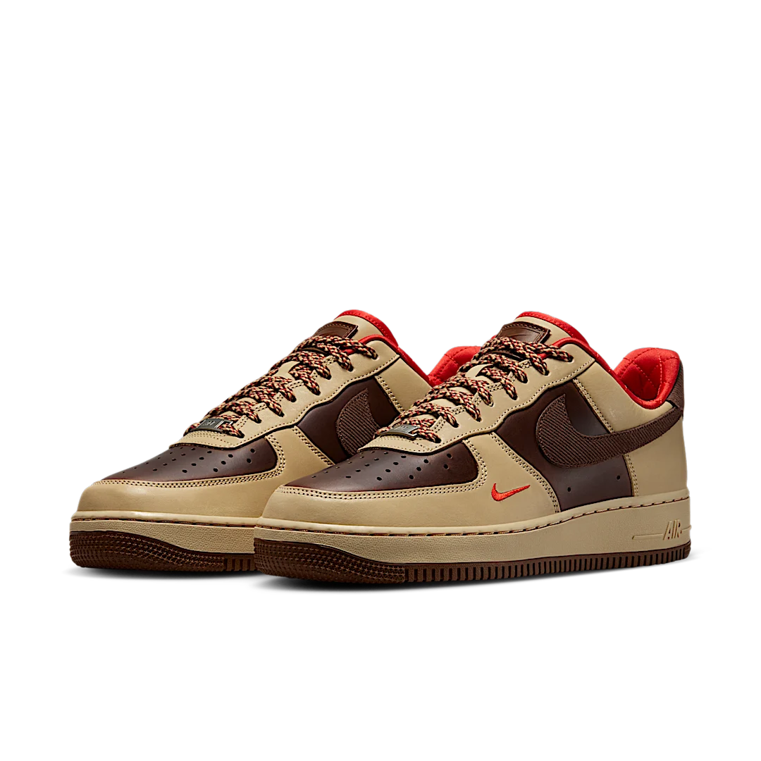 Nike Air Force 1 Low '07 Light British Tan, Light British Tan/Sesame/Picante Red/Cacao Wow (HQ3447-222)